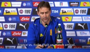 Qualif. CdM 2018 - Lopetegui: ''L’Italie… pas inférieure à la France''