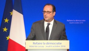 Discours au colloque "refaire la démocratie"