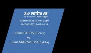 #2 Lukas PALOVIC (SVK) vs. Lilian MARMOUSEZ (FRA) - 2ème tour tableau final - Les Petits As 2016