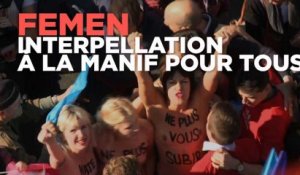 Des militantes Femen interpellées en marge de la Manif pour tous