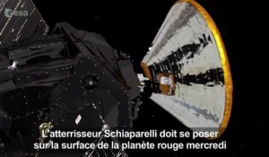 Espace: l'atterrisseur Schiaparelli va arriver sur Mars mercredi