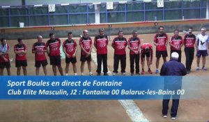 Présentation des équipes, Club Elite Masculin, J2, Fontaine contre Balaruc, Sport Boules, saison 2016-2017