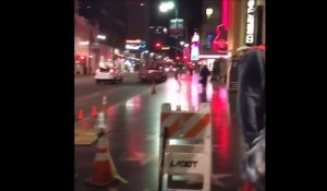 Il détruit à la pioche l'étoile de Donald Trump sur Hollywood Boulevard
