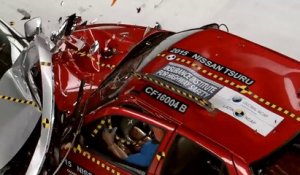 Crash test : collision semi-frontale entre une Nissan Tsuru 2015 et une Nissan Versa 2016