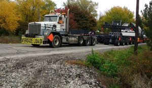Un camion transportant des déchets nucléaire en pleine manœuvre !