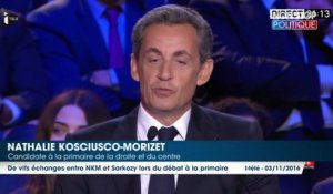 Primaire à droite – le débat : vifs échanges entre Nicolas Sarkozy et Nathalie Kosciusko-Morizet