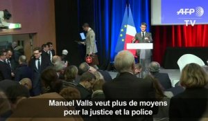 Manuel Valls veut plus de moyens pour la justice et la police