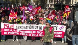 Infirmiers et aides-soignants manifestent à Paris et Marseille