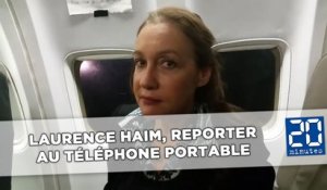 Grève à iTélé:  Laurence Haim, reporter au téléphone portable