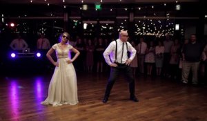Une folle danse de mariage entre un père et sa fille