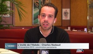 Un an après les attentats du 13 novembre, Charles Nadaud, survivant et auteur du livre "Sortir du Bataclan" témoigne pour l'Hebdo.