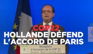 Hollande à la COP22 : l'accord de Paris est "irréversible"