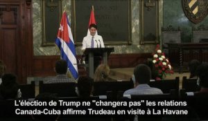 L'élection de Trump ne "changera pas" les relations Canada-Cuba