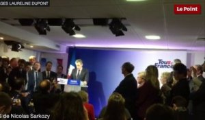 Primaire de la droite : les premiers mots de Nicolas Sarkozy à son QG