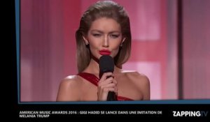 American Music Awards 2016 : Gigi Hadid se lance dans une imitation hilarante de Melania Trump
