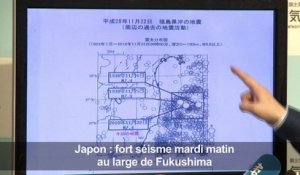 Japon : un fort séisme au large de Fukushima déclenche un tsunami