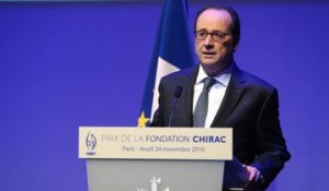 Discours lors de la cérémonie de remise du prix de la Fondation Jacques Chirac. Musée du Quai Branly