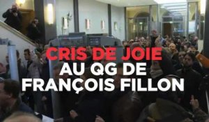 Primaire : joie des sympathisants au QG de Fillon