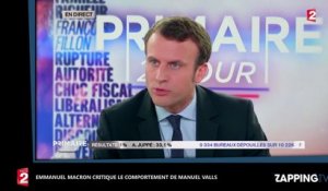 Emmanuel Macron tacle Manuel Valls : "C’est à lui de prendre ses responsabilités" (Vidéo)