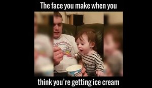 Il piège sa fille en mangeant une glace.. T'en auras pas!