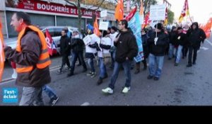 Les salariés d'Allia défilent dans les rues de Troyes