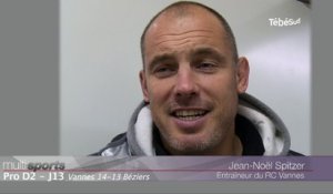 Rugby. RC Vannes - Béziers (14-13) : les réactions de Jean-Noël Spitzer