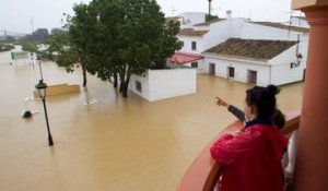 Espagne: la ville de Malaga sous l'eau après des pluies torrentielles