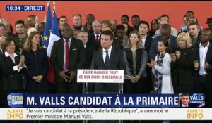 Manuel Valls candidat à la primaire du PS : son discours de candidature