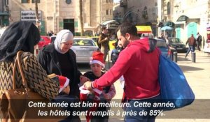 A Bethléem, les touristes admirent déjà les décorations de Noël