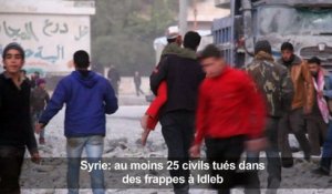 Syrie: 25 civils tués dans des frappes à Idleb