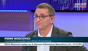 Discours hurlant d’Emmanuel Macron : Pierre Moscovici ironise en citant Patrick Bruel
