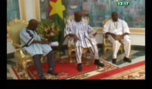 Audience du president du Burkina Faso et les 13 gouverneurs des regions