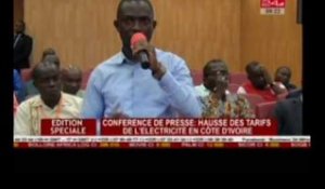 Edition Speciale  Conference de presse Hausse des tarifs de l'electricite en Cote d'Ivoire