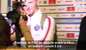Football: le PSG se rassure avant la trêve, 5-0 face à Lorient