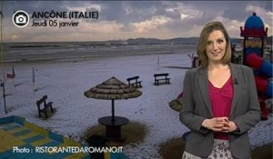 Blizzard et orages de neige en Europe