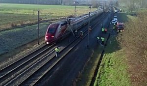 Tournai: un TGV à l’arrêt entre Rumes et Esplechin