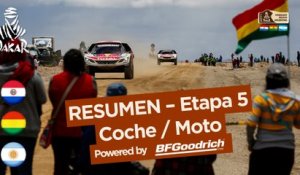 Resumen de la Etapa 5 - Coche/Moto - (Tupiza / Oruro) - Dakar 2017