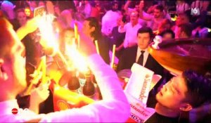 Dubaï : Une table dépense... 96.000 euros en bouteilles de champagne en boite ! Regardez