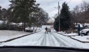 Les habitants de raleigh savent comment profiter de la neige après la tempête