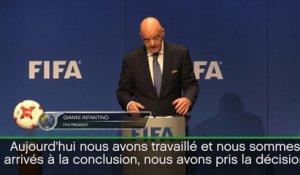 CdM à 48 - Infantino : "Une chance de rêver pour de nombreux pays"