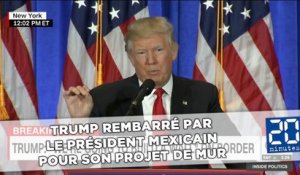 Trump rembarré par le président mexicain pour son projet de mur