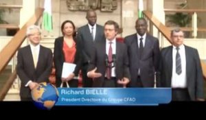 RTI1 / Politique - Le president recoit le ministre des affaires etrangeres de la Centrafrique