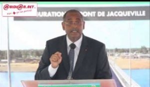 Inauguration du pont de Jacqueville  / Discours du Ministre Patrick Achi