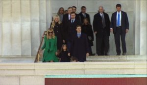 La famille Trump assiste à un concert au Lincoln Memorial