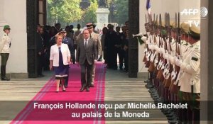 Chili: François Hollande reçu par Michelle Bachelet