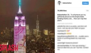 Blake Shelton réagit à l'image de Gwen Stefani sur l'Empire State Building