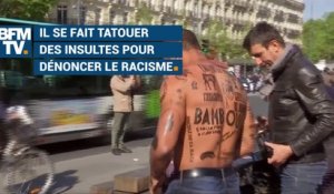 Un homme tatoué d'insultes racistes dénonce la "lepénisation des esprits"