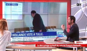 Dimanche, lors du 1er tour, François Hollande a oublié de prendre un bulletin ... celui de Benoît Hamon