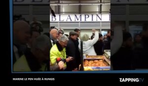 Marine Le Pen chahutée et huée lors de son déplacement à Rungis (Vidéo)