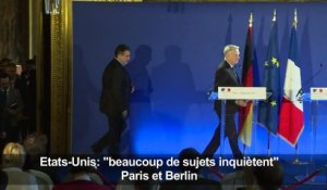 Trump: "beaucoup de sujets inquiètent" Paris et Berlin (Ayrault)